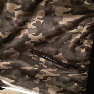 Leather camo jacket plus size